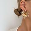 Seaside Vacation Floral Stud Earrings for Women - High-End, Elegant Style