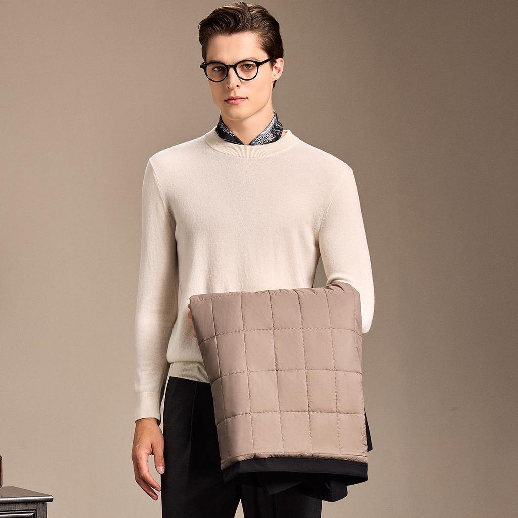 [Wool Inner Tank] Autumn and Winter Simple Business Classic Collar Jacket Men's Cotton Jacket Thickened Cotton Coat Cotton Jacket