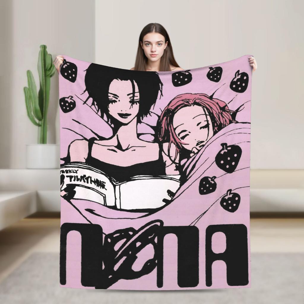 Nana Anime Blankets Flannel Funny Soft Throw Blankets for Chair Covering Sofa Autumn/Winter