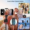 Wireless Camera Remote Control with Zoom for iPhone & Android, Versatile Shutter with Front/Rear Camera Switch for Photo & Video, Smartphone Remote