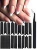 1 Set Of 6-Piece Nail Art Spray Stickers With Tweezers French Styling Template Nail Sticker Positioning Assistance Tool
