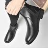 Men's Plus Size Leather Martin & Chelsea Boots - Side Zip & Fleece-Lined for Autumn/Winter