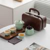 Business Gifts Travel Tea Set Kuaike Cup One Pot Three Cups Portable Cover Bowl Small Set Outdoor High-end Kung Fu Set