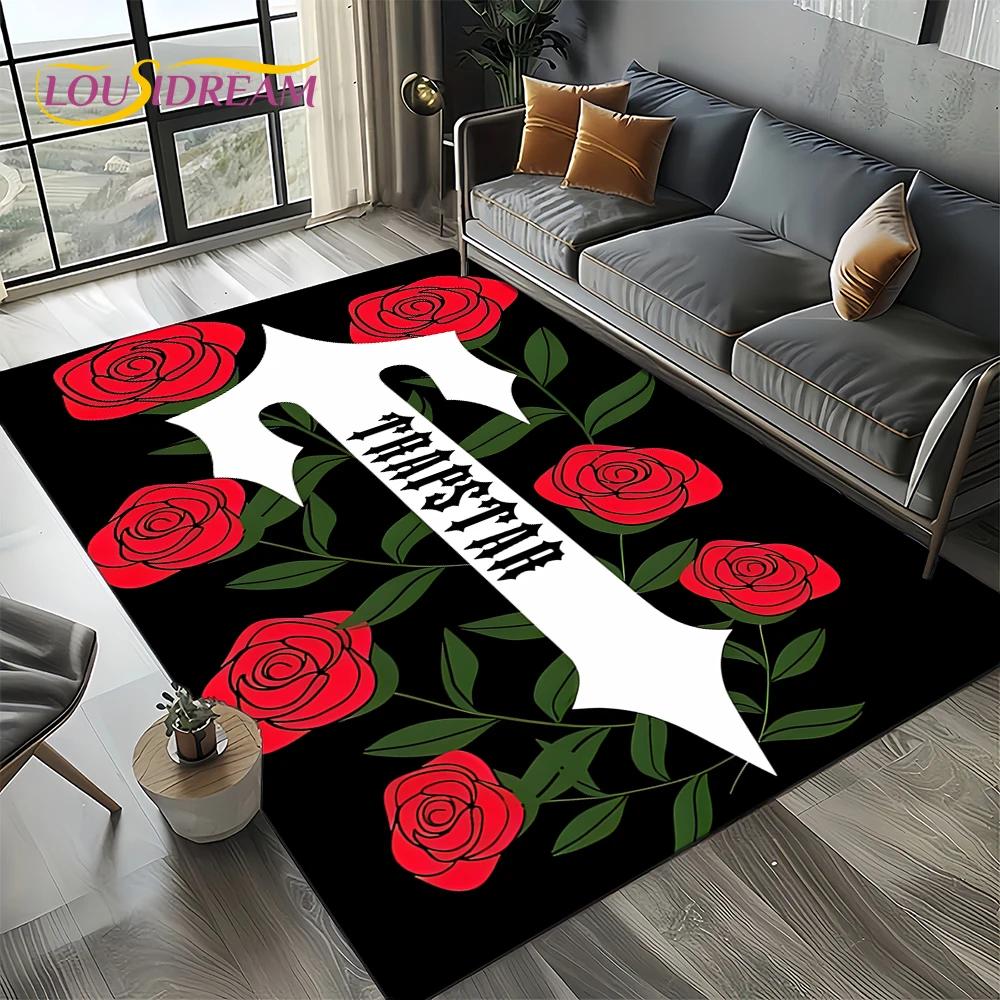 3D Fashion Trapstar London Logo Carpet Rug for Bedroom Living Room Home Sofa Decoration,Children Game Large Decor Floor Mat Gift