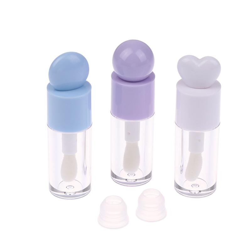 4Ml Lip Gloss Tube Matte Transparent Thick Rod Large Brush Head Empty Bottle Lips Glaze Container Makeup Packaging Material