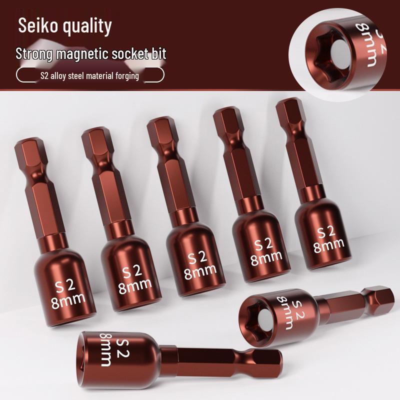 Strong Magnetic Hex Hand Drill Bit Holder - 8mm High Strength Socket Screwdriver Adapter