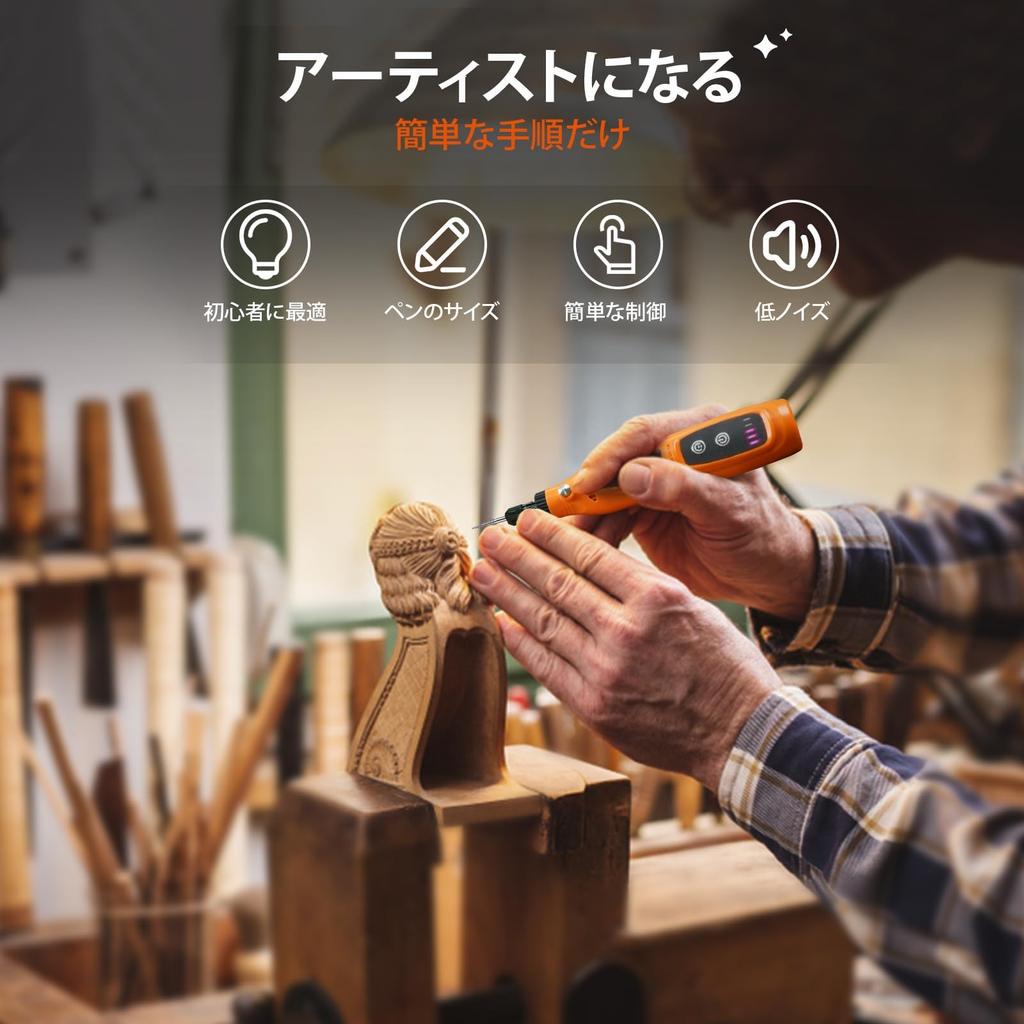 HARDELL Mini 4WD Modification Mini Router Handheld Router Set with 43 Rechargeable Cordless Pin Electric Rust and Crafting Recommended! 3.7V