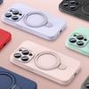 Liduid Silicone Magnetic Stand Phone Case For iPhone 15 14 16 Plus 11 12 13 16 Pro Max Magsafe Charge Protector Soft Cover