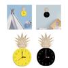 Pineapple Fruit Wall Clock Silent Nordic Style Cartoon Modern Cute for Kids Room Living Room Kitchen Office Home Decoration