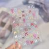 1pcs Cute Graffiti Lines Nail Art Stickers 5D Embossed Butterfly Rabbit Nail Art Accessory Stickers Self Adhesive Decal