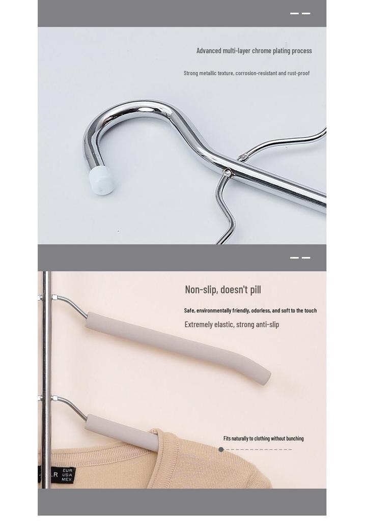 Space-Saving Non-Slip Five-Layer Foam Clothes Hanger for Home Wardrobe Storage
