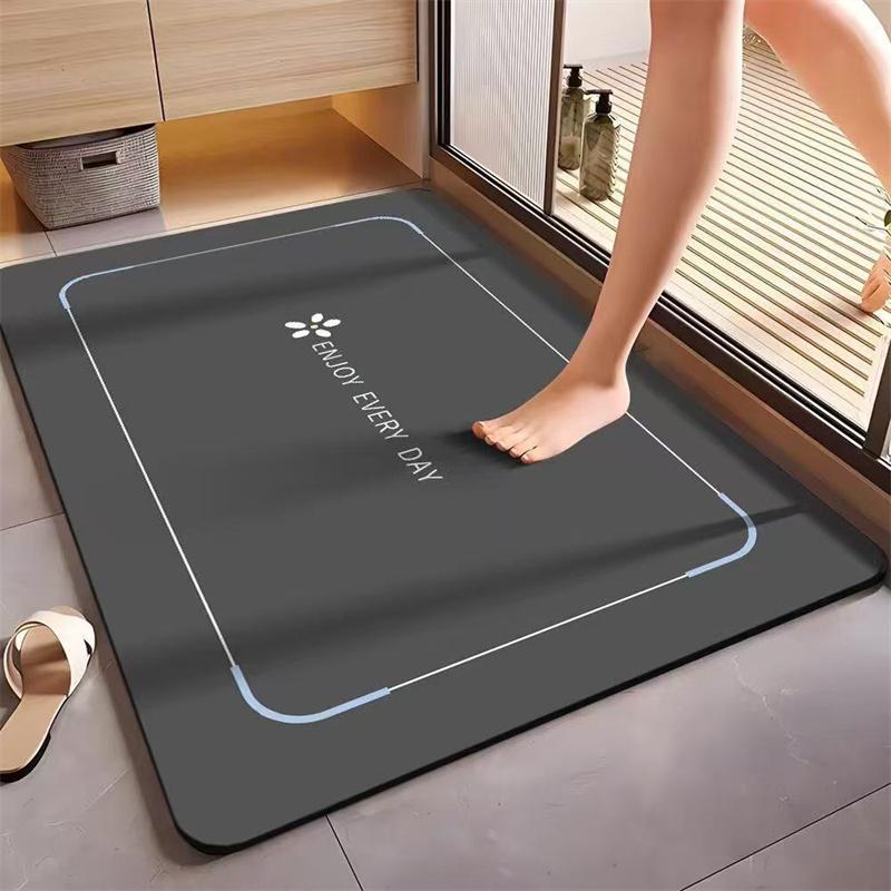 Fast Drying Diatomite Bath Mat Bathroom Foot Mat Bathroom Toilet Absorbent Quick Dry Non Slip Easy Clean Home Decor