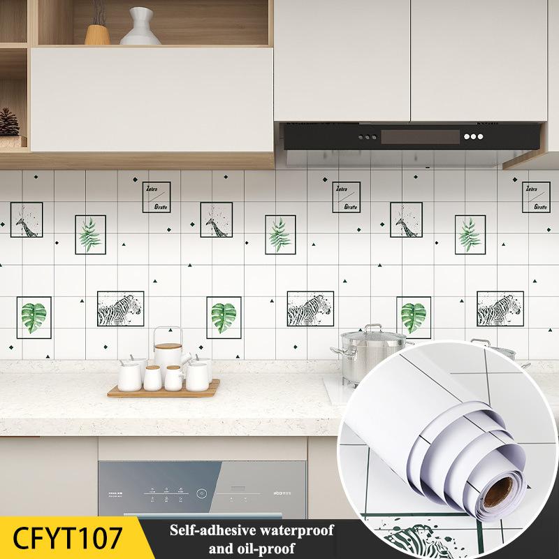 Naklejki Ścienne Kuchenne Odporne na Olej i Wodoodporne PCV Folia Aluminiowa Blat Kuchenki Szafka Samoprzylepna Tapeta do Dekoracji Domu