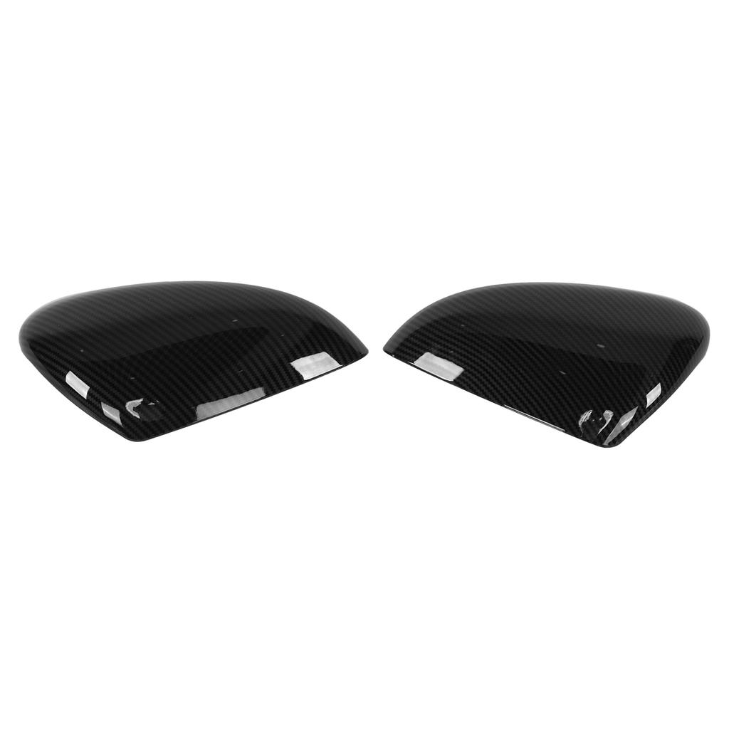 2pcs Rearview Wing Mirror Cover Cap Carbon Fiber Style Replacement for Ford Focus 2019‑2021