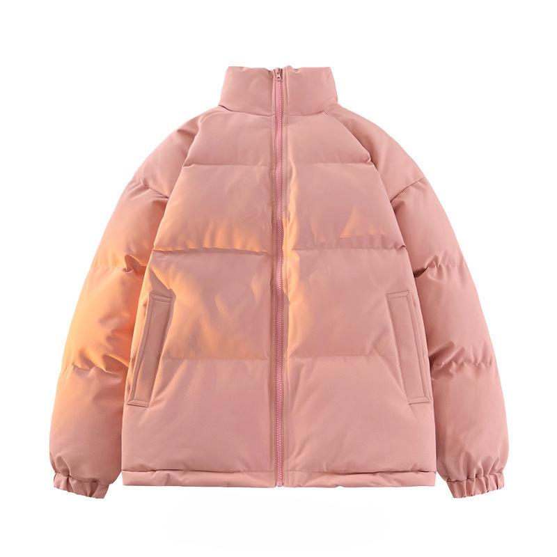 Men's Solid Color Stand-up Collar Bread Clothes and Cotton-padded Clothes, Men's Korean Version of Simple Casual Jacket