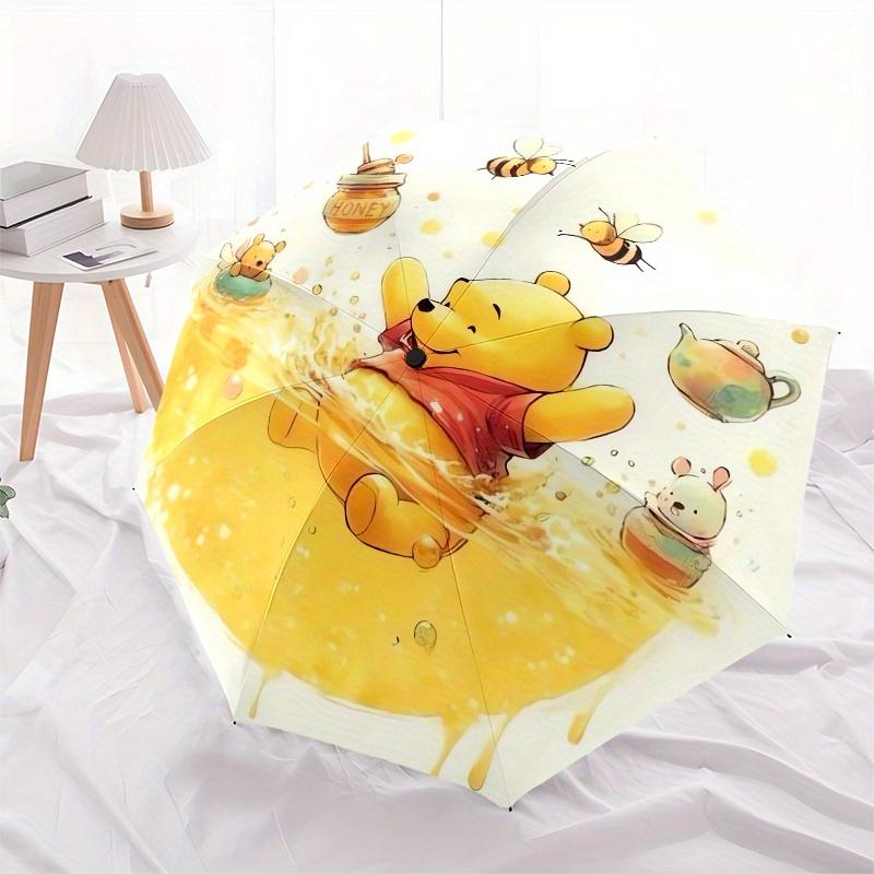 

Honey,Bear,Tea Theme Automatic Compact Folding Cute Umbrella - Portable and Durable, 8-Bone Iron Umbrella for All Weather0707083