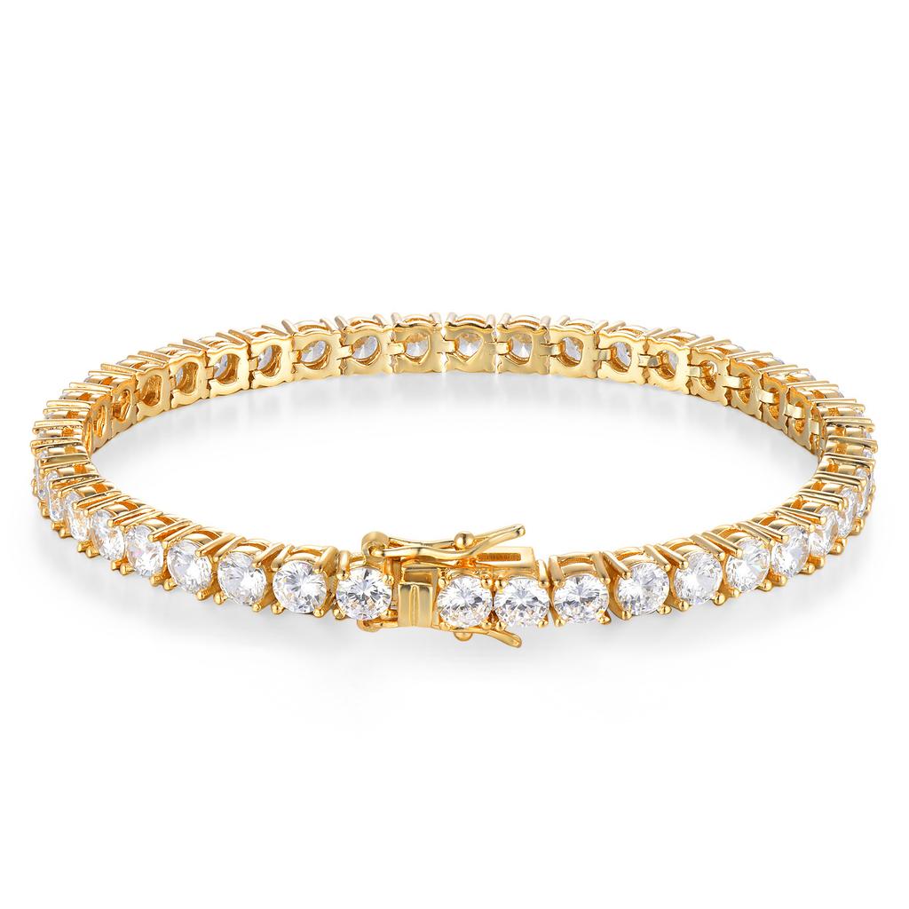 Tennischain Jewelry 2-6Mm Tennis Chain, Fashionable Men And Women Hip-Hop Zircon Bracelet High Sense