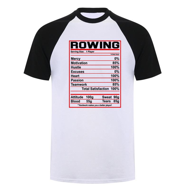 Rowing Nutrition Facts Funny Rower Crew Team Tshirt Sports Athlete Unisex T Shirts Da582