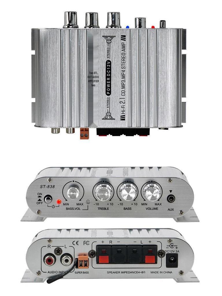 ST-838 2.1 Channel Bluetooth Subwoofer Amplifier with Super Bass
