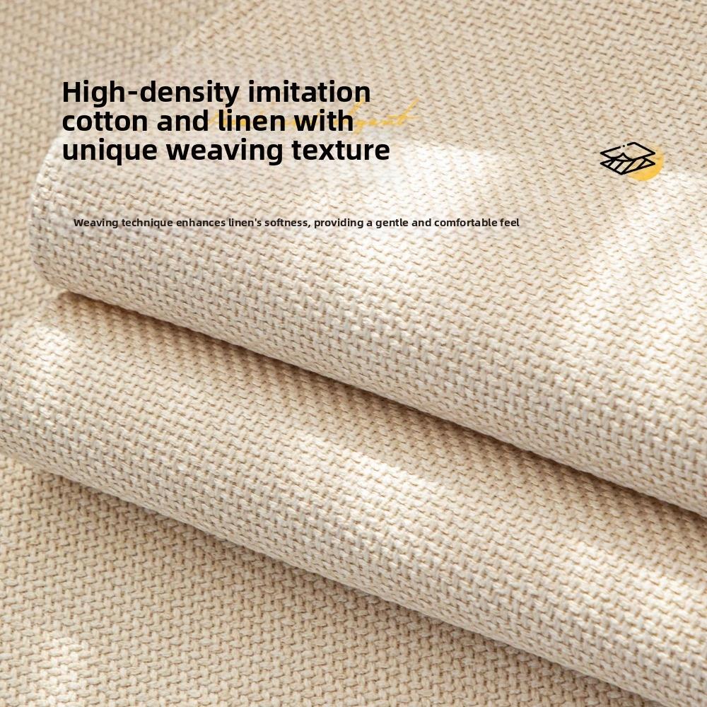 Cotton-Linen Blend Couch Seat Cover Non-slip Sofa Backrest Cover Couch Protector for Living Room