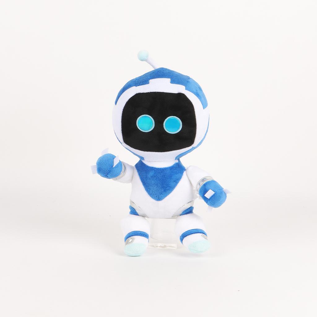 Yeni Sevimli Astro Robot Peluş Oyuncak Mavi ve Beyaz Antenli Bot Karakteri Yumuşak Dolgulu Peluş Bebek Erkek Kız Çocukları Oyun Severler İçin Doğum Günü Noel Hediyesi