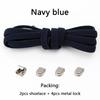 1 Pair Flat Shoe Laces For Sneakers Elastic Shoelaces Without Ties Press The Metal Lock Lazy Shoes Lace Rubber Band Accessories