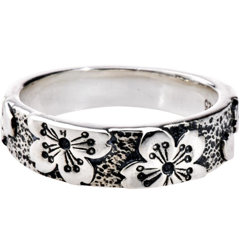 

Ретро кольцо Сакуры для женщин, ювелирные изделия, регулируемое модное кольцо с цветком, женские индивидуальные аксессуары для пальцев