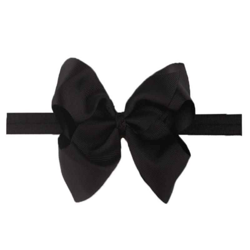 New Children's Headband, Fashionable Baby Hair Accessories, Dovetail Bow Headband, Solid Color Seamless Elastic Belt.