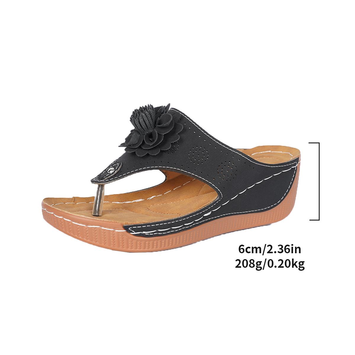 

Party Slippers Woman Female Footwear Summer Sandals Women Shoes Non-Slip Walking Shoes Slip on Shoes Woman Wedge Women s Sandals 43 чорний