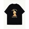 Cute Duck Print T-Shirt White Cartoon Duck With Text Sometimes I Think But Then I Forget Casual Summer Top For Women