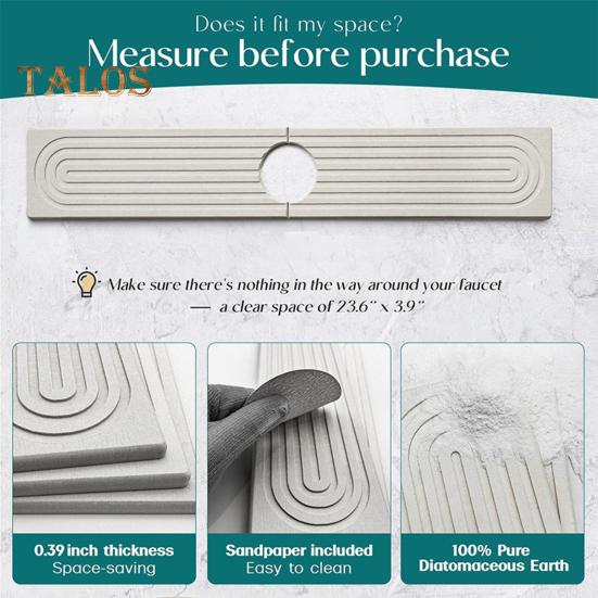 Podložka pod baterii Super Absorpční Kámen Podnos pod dřez Zabraňuje Hromadění Vlhkosti Rychleschnoucí Podložka pro Kuchyňskou Koupelnovou Desku