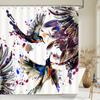 Colorful Feather Bathroom Shower Curtain Bohemia Waterproof Polyester Bath Curtains High Quality 3D Printed Bathroom Screen