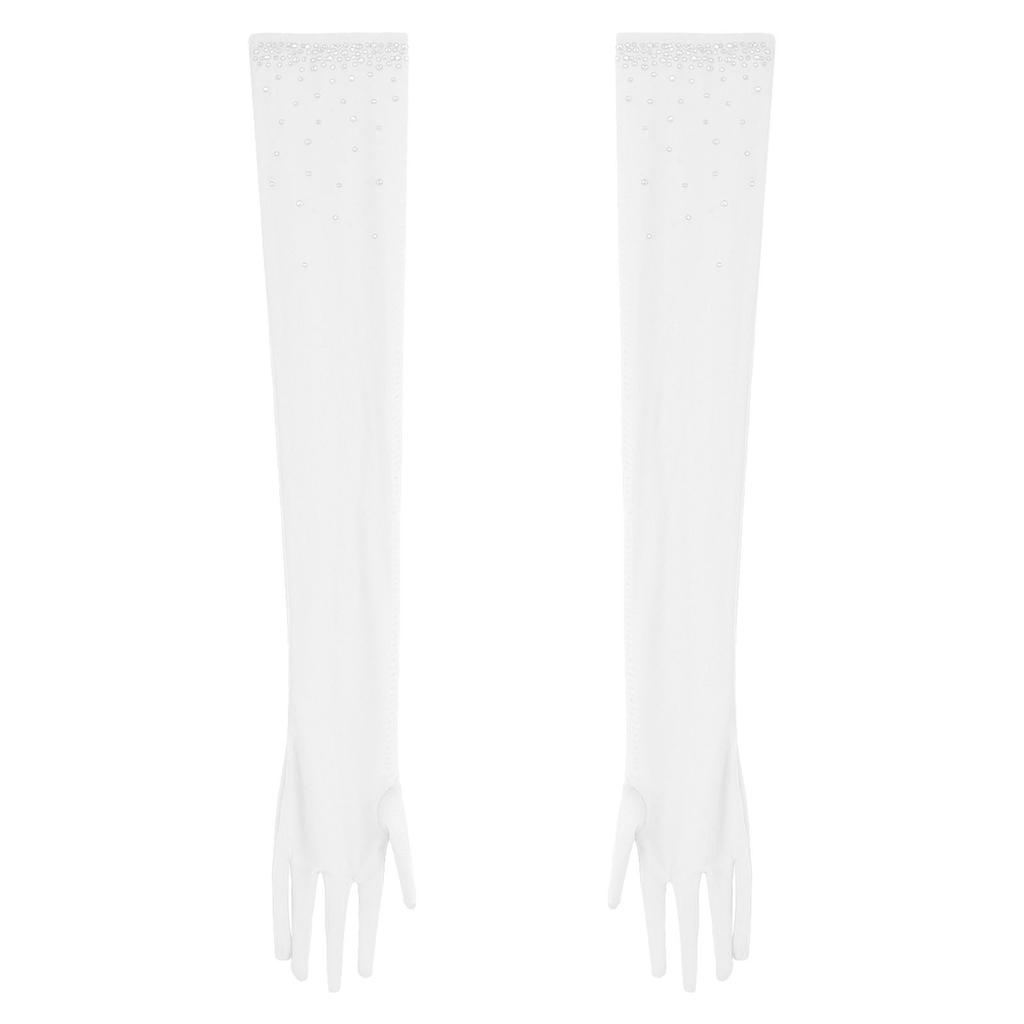 Damen Latin Tanz Kostüm Funkelnder Strassstein Kragen Netz Patchwork Fransen Pailletten Performance Kleid