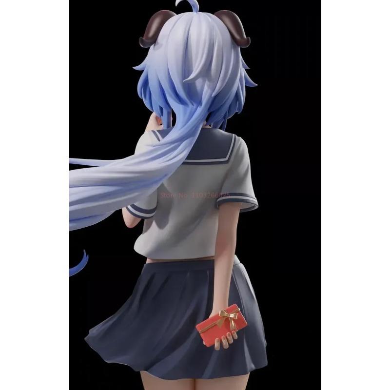 Genshin New Impact Figure Ganyu Figure School Uniform Ganyu Figurine Beautiful Girl Gk Statue Model Collect Ornament Toys Gifts