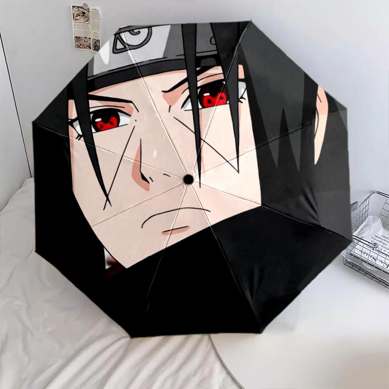 Itachi Uchiha Pattern, Automatic Folding Umbrella, Portable and Foldable Design, 8 Ribs, a Christmas or Birthday Gift.