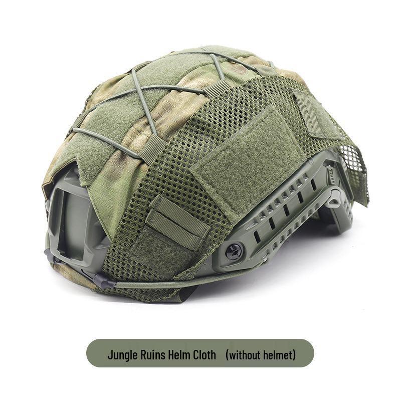 Fast Camouflage Tactical Helmet Cover with Elastic Rope for Outdoor Use