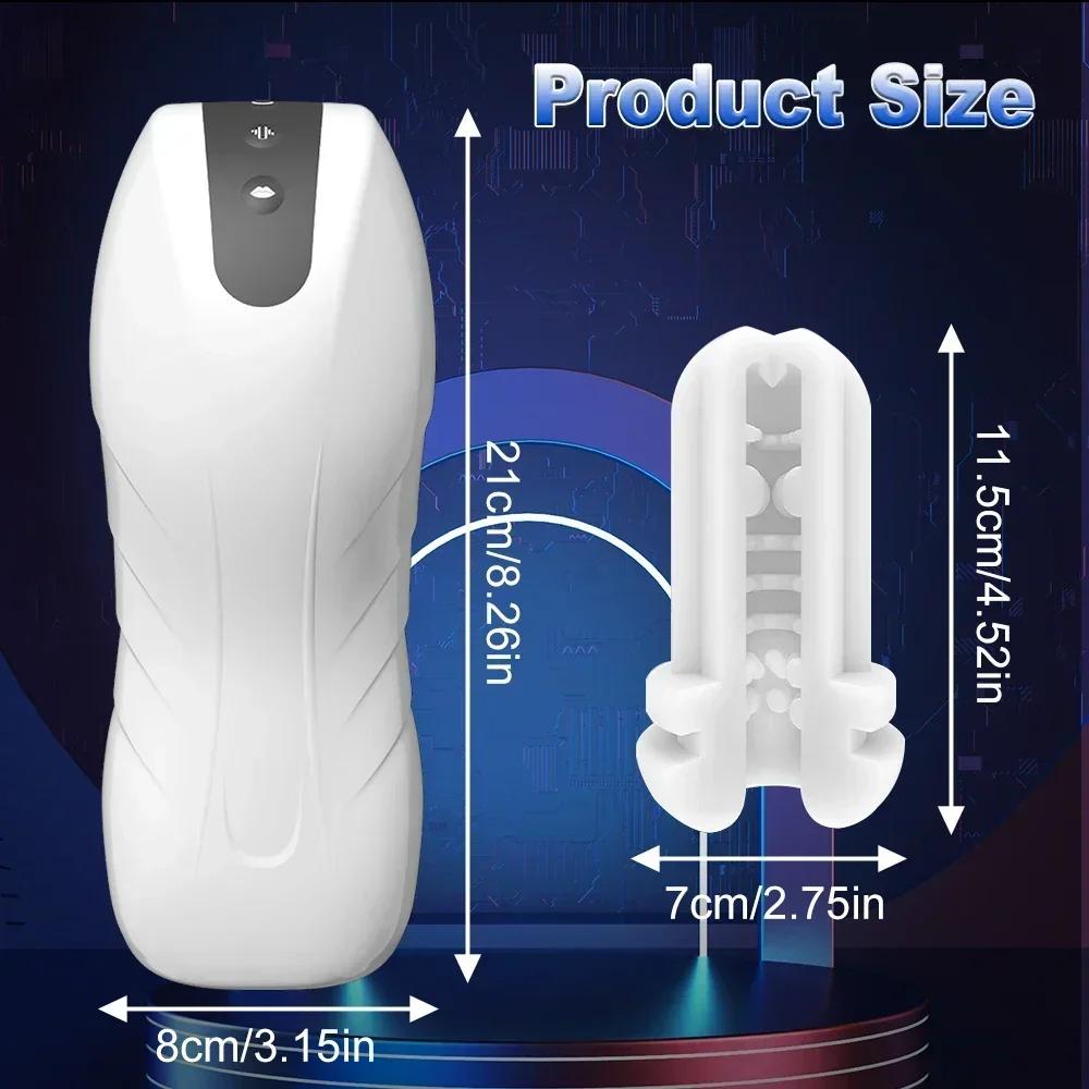2026 Automatic Male Masturbation Cup Sucking Vibration Penis Oral Machine Suction Blowjob Masturbator Real Vagina Vacuum Sex Toys Increase Erection