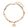 Natural Seashell Necklace Ocean Style Beaded Choker Holiday Conch Pendant Necklace  for Women