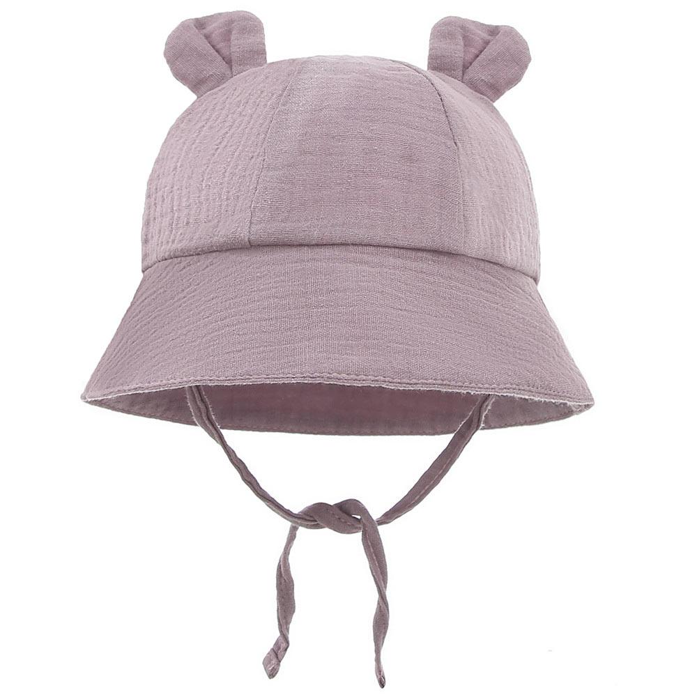 Newborn Boys Girls Bucket Hat Summer Kids Toddler Panama Cap 0 To 12 Months Soft Cotton Baby Sun Hat With Ears Cute Bunny