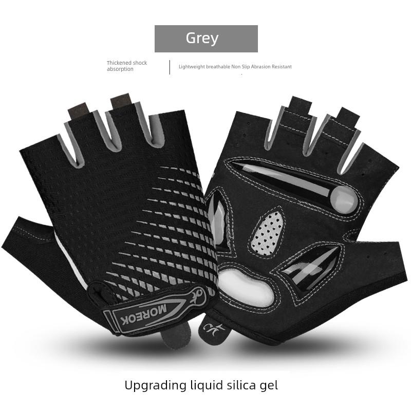 Cycling Gloves Mountain Bike Men's Half Finger Summer Thin Short Finger Gloves Missing Finger Motorcycle Bicycle Cycling Equipment