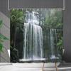 Bathroom Waterproof Curtain Digital Printing Landscape Waterfall Shower Curtain Free Punching Toilet Partition Curtain Shower Cloth