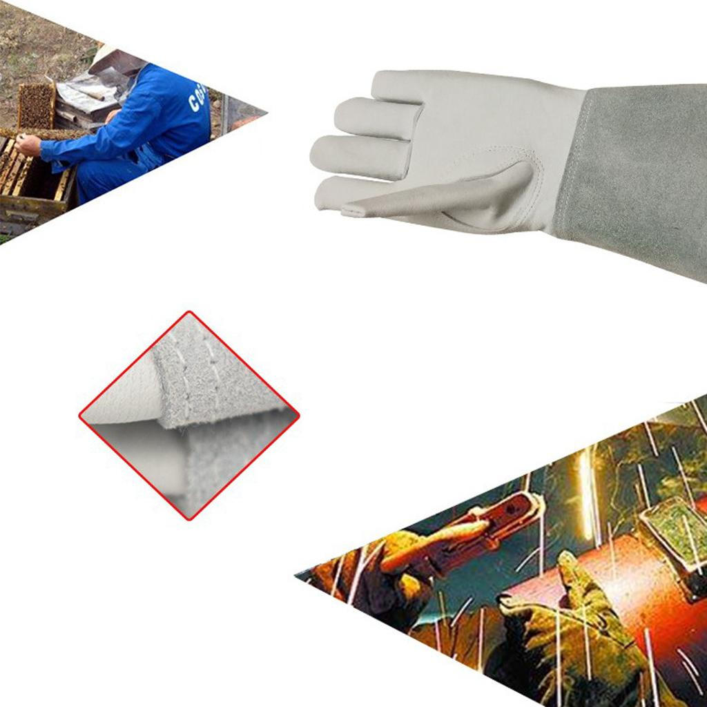 Beekeeping Gloves Cowhide Heavy Working Gardening