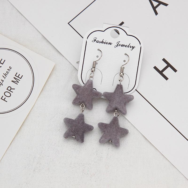 Autumn And Winter Plush Ball Earrings, Simple Geometric Wool Cap, Fringed Round Earrings, Pearl Plush Earrings.