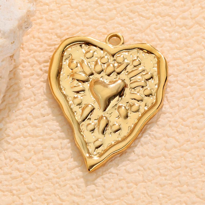 Cross Retro Stainless Steel Heart Pendant Jewelry Collection: Bracelet, Necklace, Earrings, Charms