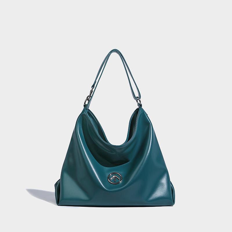 Women's Bag 2024 Spring/Summer New High-Quality Large-Capacity Black Soft Leather Tote Bag for Class and Commuting, Shoulder and Crossbody Bag