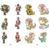 6Pcs Acrylic Special Shape Floral Dinosaur Fridge Stickers Diamond Painting Refrigerator Magnet Diamond Painting Fridge Magnet
