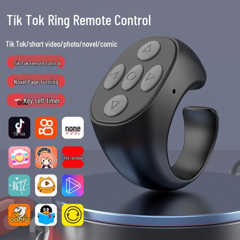Bluetooth Ring Selfie Remote for Mobile Phones (Compatible with Kuaishou & Douyin)