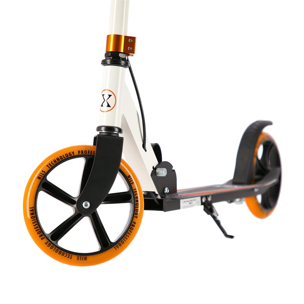 Hm0107 Monopattino Bianco-Arancione Nils Extreme