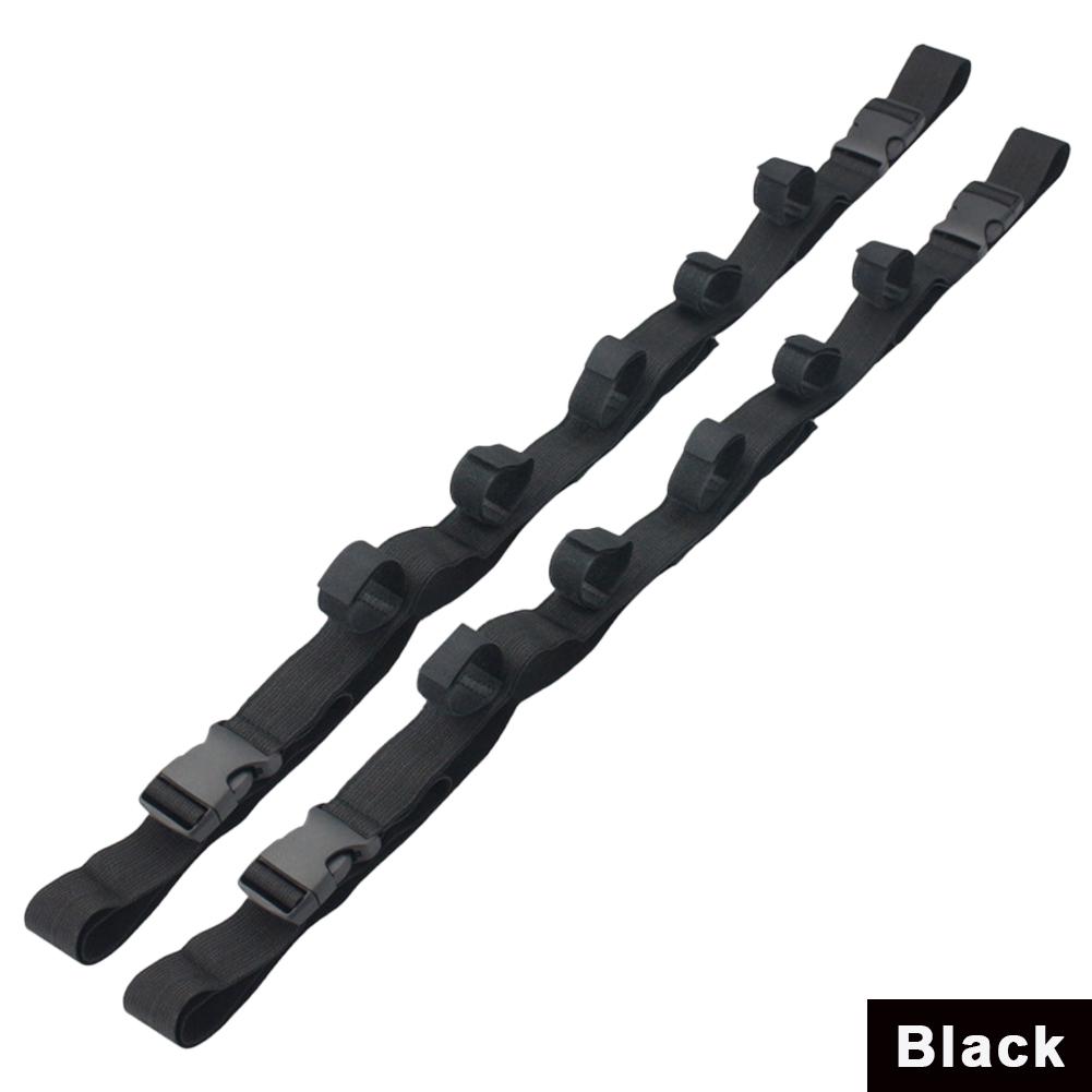 2pcs Adjustable Car Fishing Rod Straps With 5 Rod Capacity Heavy Duty Rod Gear Holder Car Mounted Storage Rack Fishing Straps