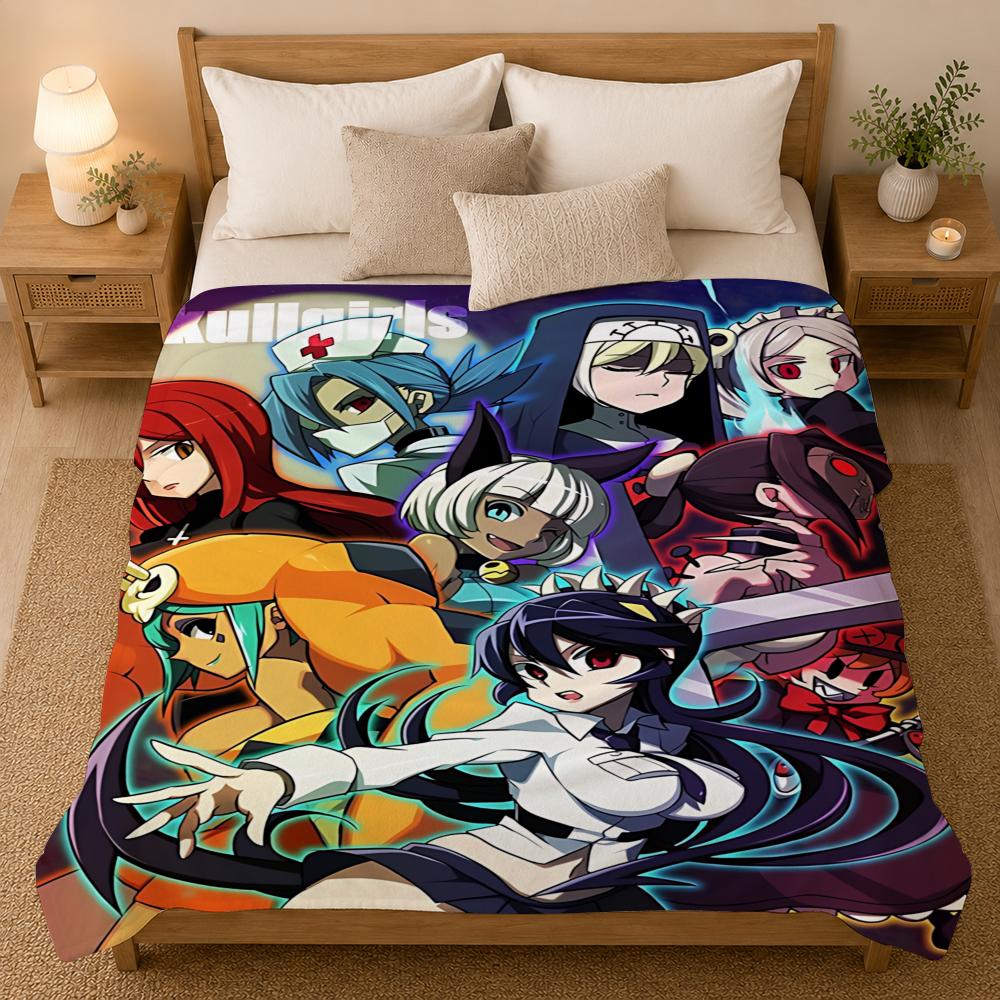 Skullgirls Game Throw 240g Flannel Blanket, Suitable for Sofas, Beds, Offices,  Exquisite Gift Blankets